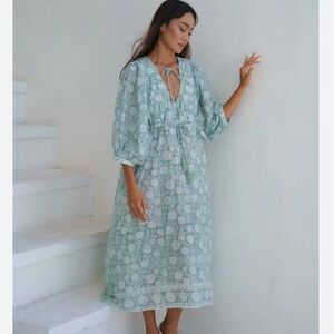 The fox and the mermaid Block Printed Dress (Indra) Size M/L New with tags